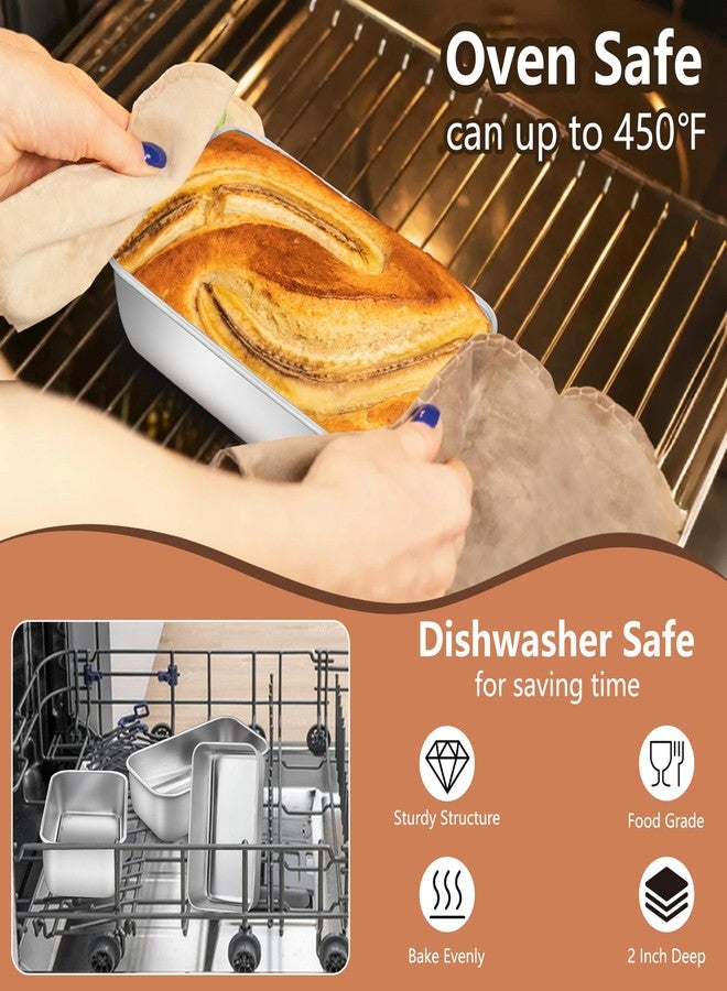 LIANYU 16 Pack Mini Loaf Pan for Baking Bread, 6.3 x 3.5 Inch Stainless Steel Small Bread Tin Loaf Pan for Homemade Meatloaf, Metal Loaf Baking Pan Mold for Banana Sourdough Sandwich, Dishwasher Safe - Image 5