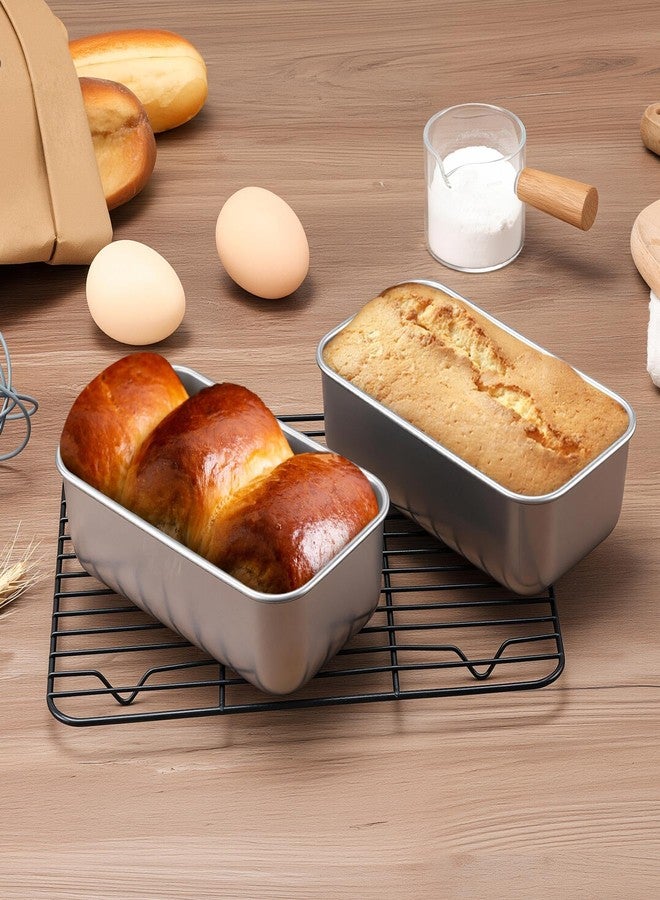 LIANYU 16 Pack Mini Loaf Pan for Baking Bread, 6.3 x 3.5 Inch Stainless Steel Small Bread Tin Loaf Pan for Homemade Meatloaf, Metal Loaf Baking Pan Mold for Banana Sourdough Sandwich, Dishwasher Safe - Image 3