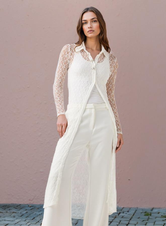 تواكستريمز فستان طويل دانتيل - Image 1