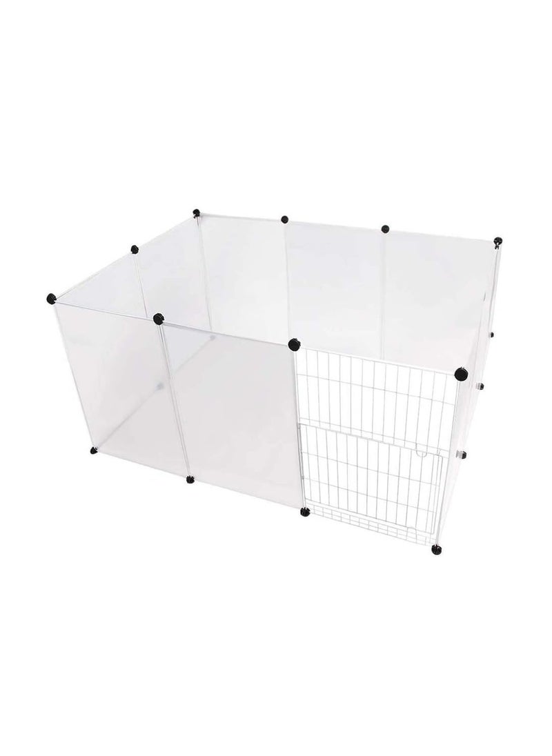 Dubkart - DIY Pet Playpen Adjustable Size and Height Plastic Yard Fence for Small Animals - 10 Panels DIY Closet Organization System, Plastic Wire Storage Cubes Organizer - Image 1