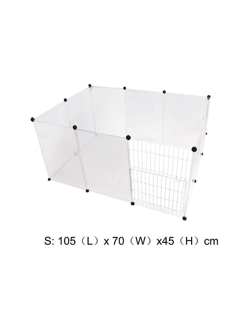 Dubkart - DIY Pet Playpen Adjustable Size and Height Plastic Yard Fence for Small Animals - 10 Panels DIY Closet Organization System, Plastic Wire Storage Cubes Organizer - Image 1