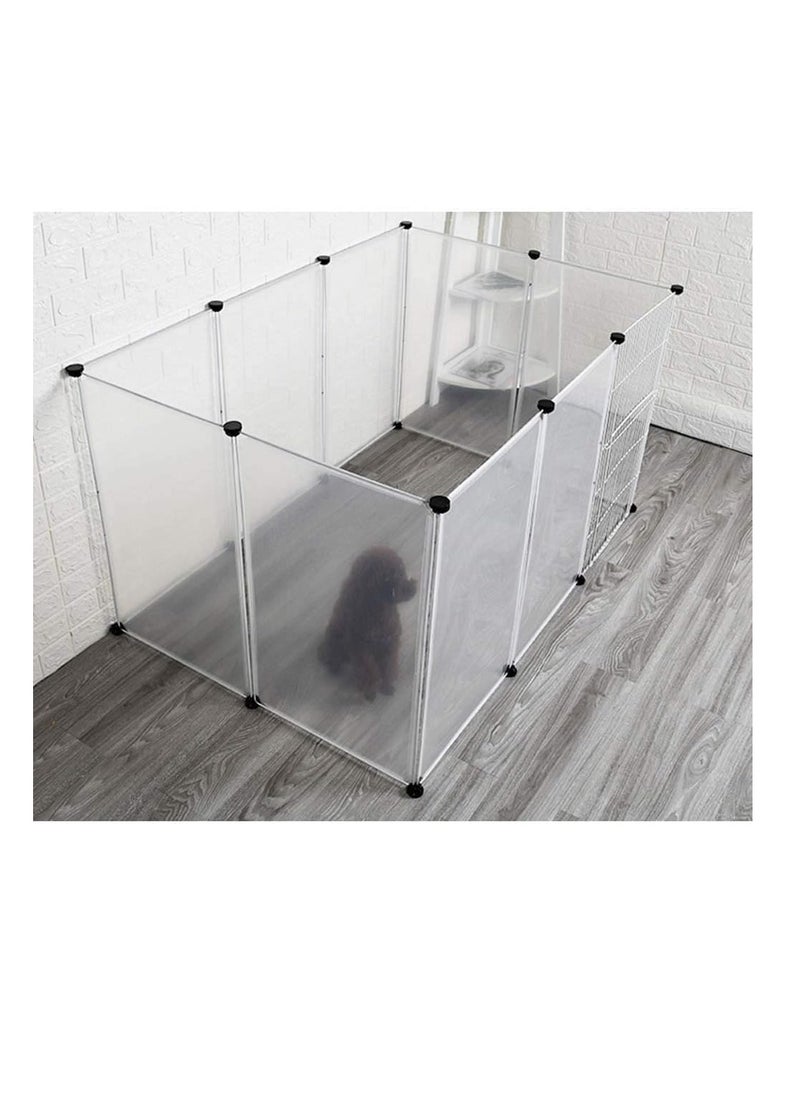 Dubkart - DIY Pet Playpen Adjustable Size and Height Plastic Yard Fence for Small Animals - 10 Panels DIY Closet Organization System, Plastic Wire Storage Cubes Organizer - Image 1