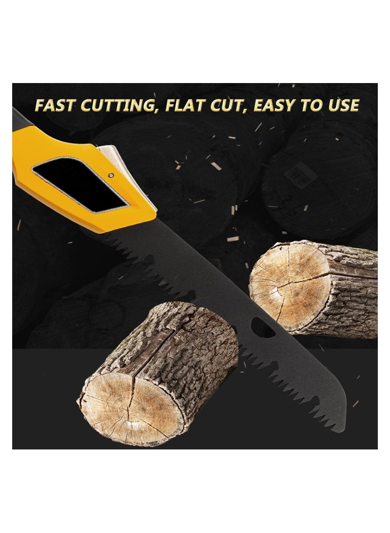 SYOSI Folding Saw 20 inches Pruning Saw Extra Long Blade Dry Wood Cutting Hand Saw with Hard Teeth Portable Foldable Ourdoor Survival Handsaw for Wood Garden Camping - Image 2