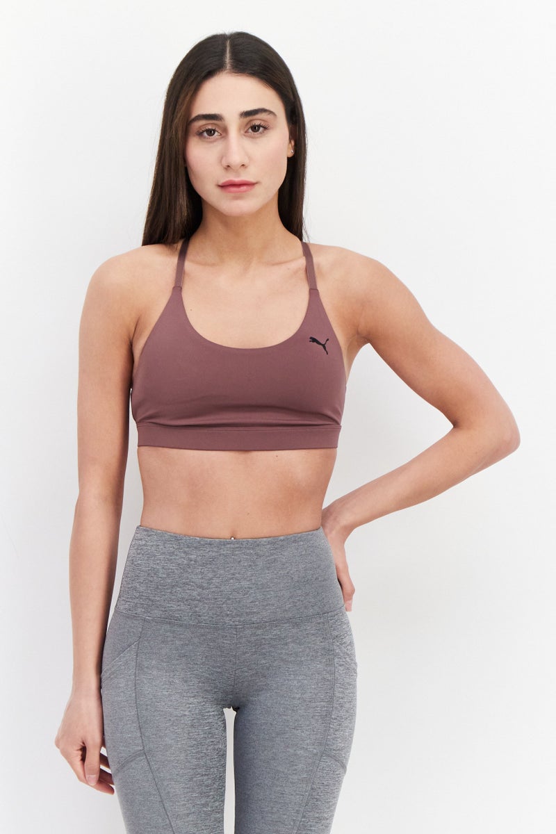 PUMA Women Sportswear Fit Brand Logo Training Bra, Purple - Image 1