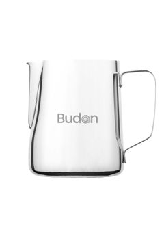 Budan Milk Steaming Pitcher for Espresso Silver 600 ml  - Image 1