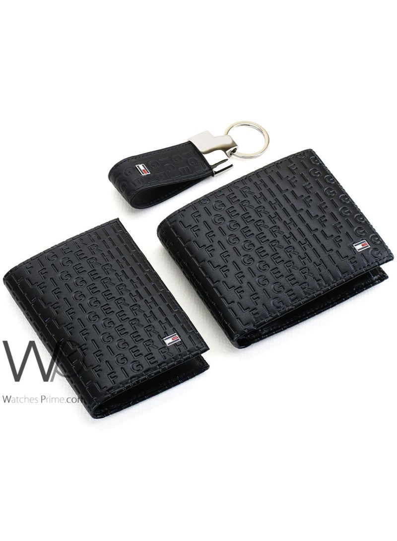 Tommy Icons Tommy Hilfiger Men's Wallet with Keychain and Card Holder in Black Genuine Leather - Image 5