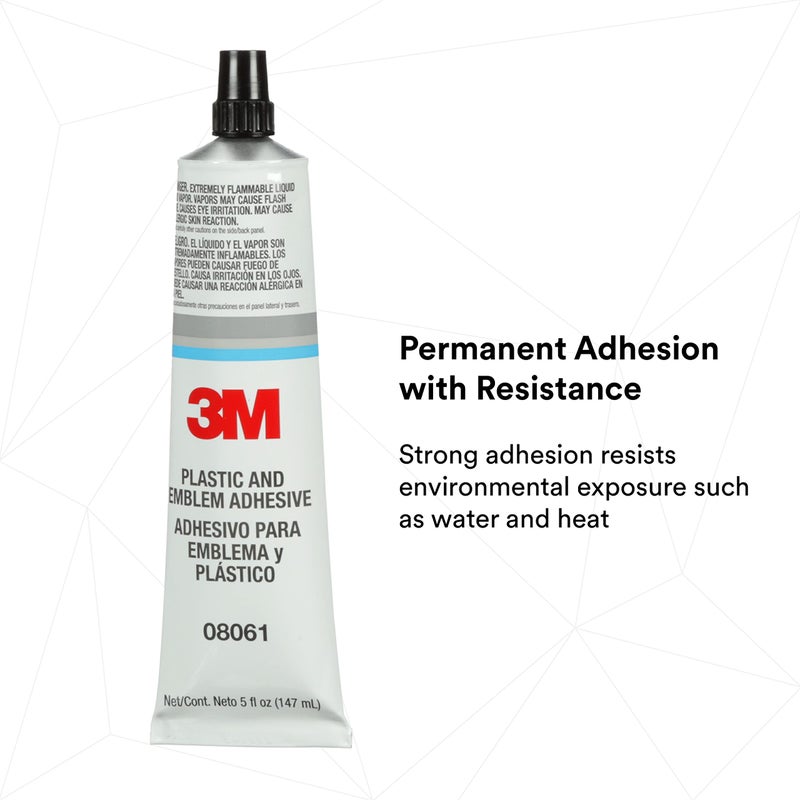 3M Plastic and Emblem Adhesive, 08061, 5 oz Tube - Image 3
