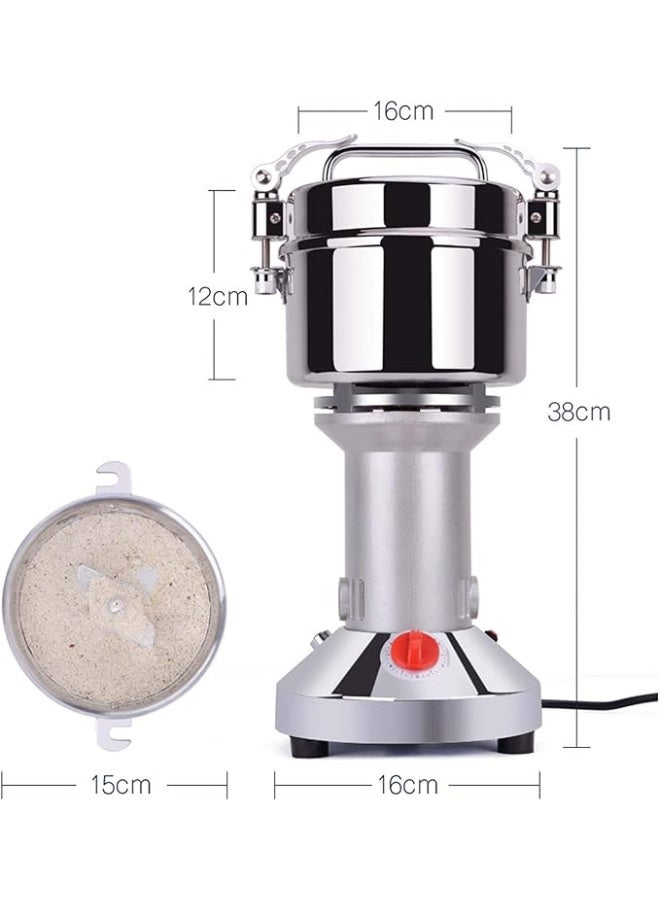 Silver Crest Powder Grinder – 250g High-Speed Multi-Purpose Grinder | Stainless Steel | Dry Spices, Grains & Herbs Crusher - Image 1