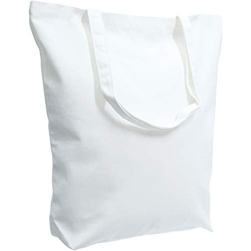 TOPDesign 2 | 6 | 12 Pack Super Strong Large 17.5"x16.5"x5" 10oz Cotton Canvas Tote, Reusable Grocery Shopping Bag, Blank White Bags for Crafts, DIY Your Creative Designs (Pack of 6) - Image 1