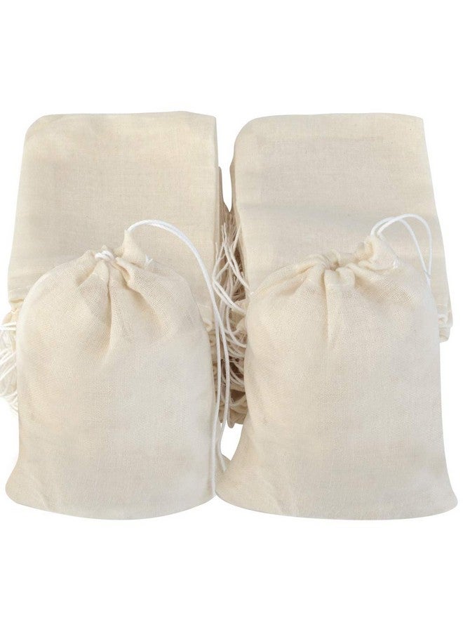 Tayfremn Cotton Drawstring Bags, Reusable Muslin Bag Natural Cotton Bags with Drawstring Produce Bag Bulk Gift Bag Jewelry Pouch for Party Wedding Home Storage, Natural Color (3 by 4 Inches) - Image 1