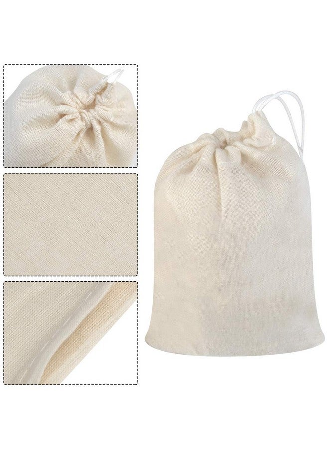 Tayfremn Cotton Drawstring Bags, Reusable Muslin Bag Natural Cotton Bags with Drawstring Produce Bag Bulk Gift Bag Jewelry Pouch for Party Wedding Home Storage, Natural Color (3 by 4 Inches) - Image 3
