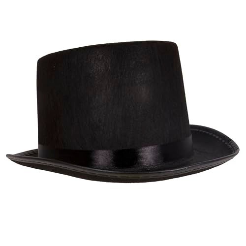 Kangaroo One Classic Black Top Hat for Men Women of Head Size 5557 Cm Mens Easter Hat Adult Costume Accessory for Cosplay Easter Halloween Carnival New Year Party Events - Image 1