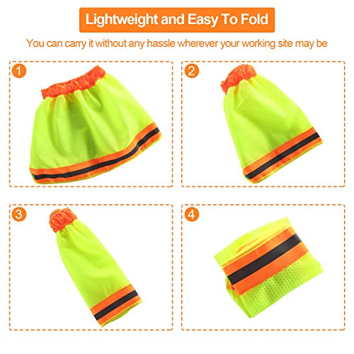 WILLBOND 2 Pieces Hard Hat Sun Neck Shield Hard Hat Sunshade High Visibility Sun Shade for Full Standard Brim Safety Helmets Construction and Landscaping - Image 5