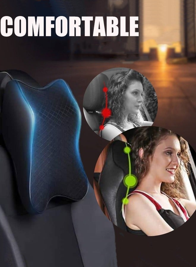 وسادة سيارة لتخفيف آلام الرقبة ودعم عنق الرحم ، وسادة رقبة سيارة رغوة النقية لمقعد السيارة مع حزام قابل للتعديل وغطاء قابل للغسل ، وسادة مسند السيارة للتصميم المريح - Image 5