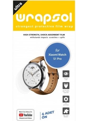 Wrapsol Xiaomi Watch S1 Pro Smartwatch Screen Protector Polyurethane Film  - Image 2