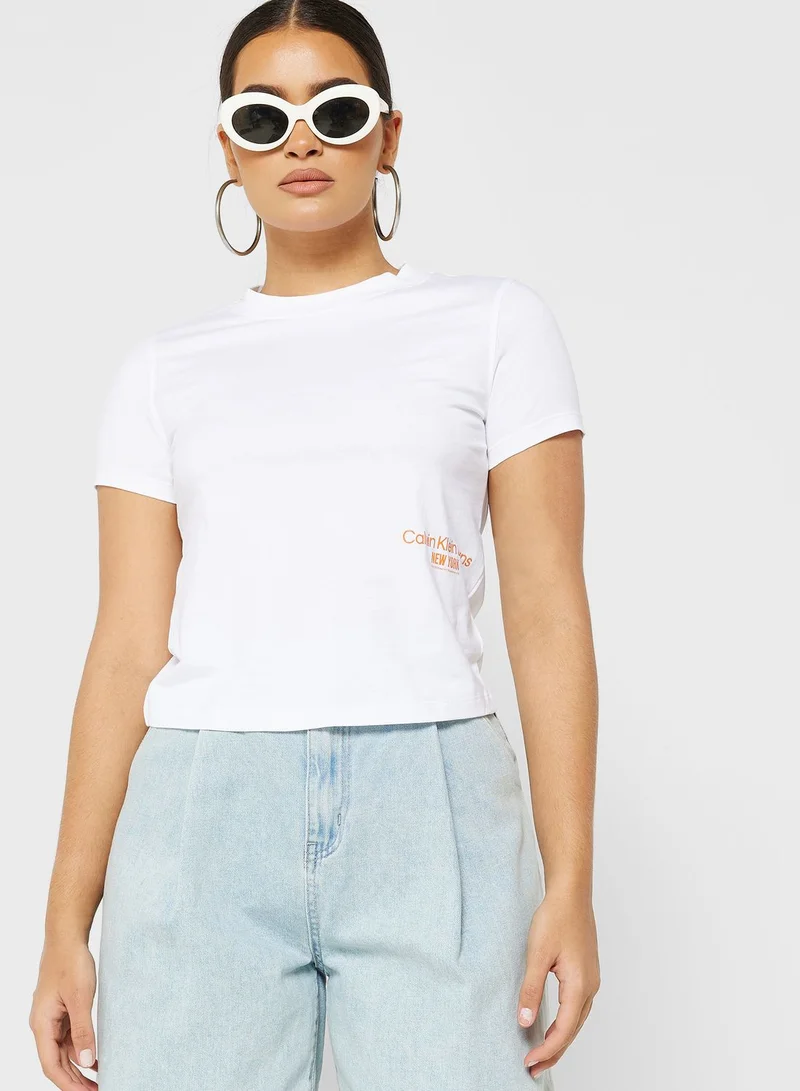 Calvin Klein Jeans Crew Neck Logo T-Shirt