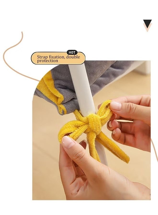 إيليلي وسادة كرسي مريحة لمقعد كرسي المكتب وسادة خياطة بلونين مع شريط تثبيت وسادة مقعد واحدة وسادة مقعد غير قابلة للانزلاق للاسترخاء في الظهر ووسادة فناء الحديقة الخارجية للمنزل والمكتب - Image 4