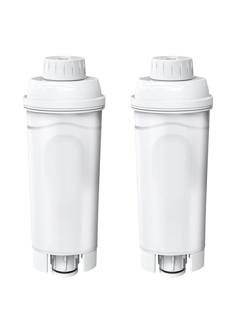 SYOSI Filter Replacement, 2 Pcs Coffee Machine Filter element Compatible with De-Longhi Filter DLSC002 Replacement, Water Softener, Activated Carbon Softener, Compatible with ECAM, ESAM, ETAM, BCO, EC - Image 1