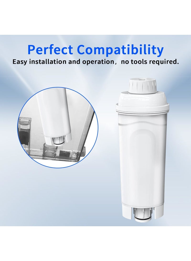 SYOSI Filter Replacement, 2 Pcs Coffee Machine Filter element Compatible with De-Longhi Filter DLSC002 Replacement, Water Softener, Activated Carbon Softener, Compatible with ECAM, ESAM, ETAM, BCO, EC - Image 2