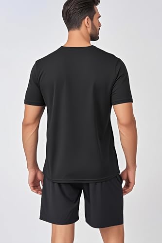 Yafanqi 7/8 Pack Mens Short Sleeve Shirts Quick Dry Moisture Wicking Athletic Running Gym Workout Casual Basic Tee Shirt - Image 2