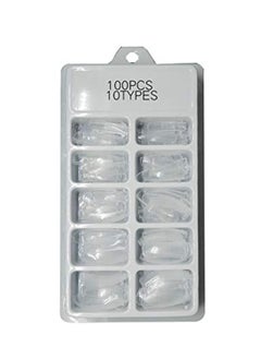 ORiTi ORiTi 100pcs/bag Ballerina Nail art Tips Transparent/Natural False Coffin Nails art Tips Flat Shape Full Cover Manicure Fake Nail Tips  - Image 1