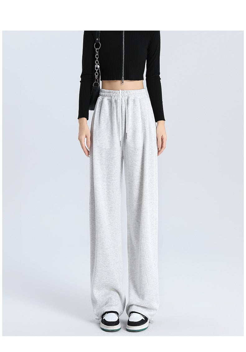 2023 Trendy Loose Black Joggers for Women White - Image 1