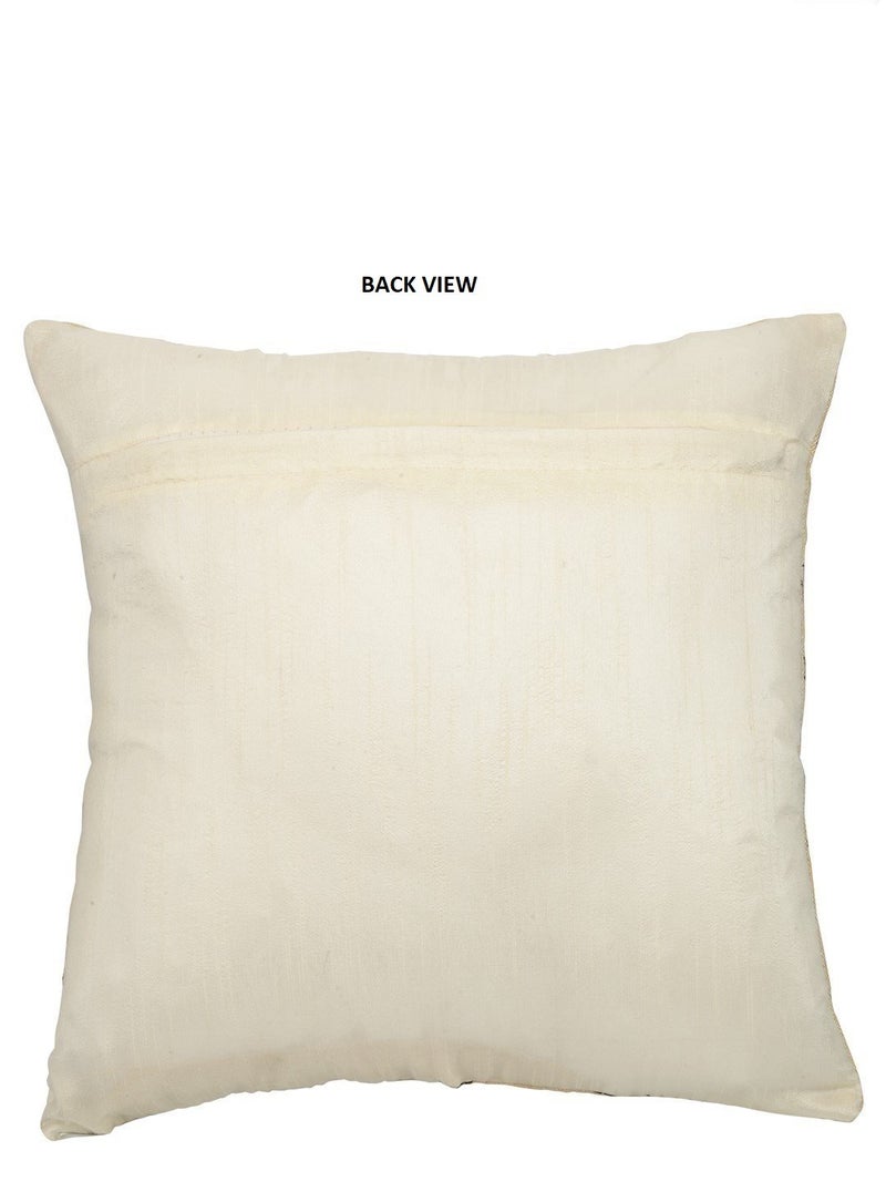 AEROHAVEN Jute 150 TC Cushion Cover, 12 x 12 Inch, Multicolour, 5 Pieces - Image 3