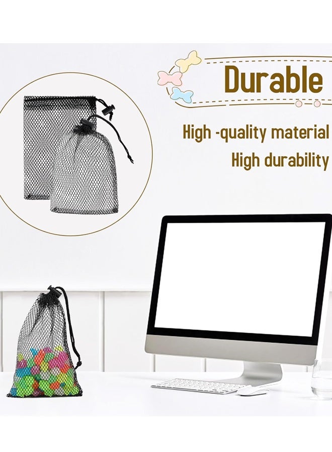 10PCS Black Mesh Drawstring Bags, Mini Nylon Storage Pouch for Travel Organization - Image 4