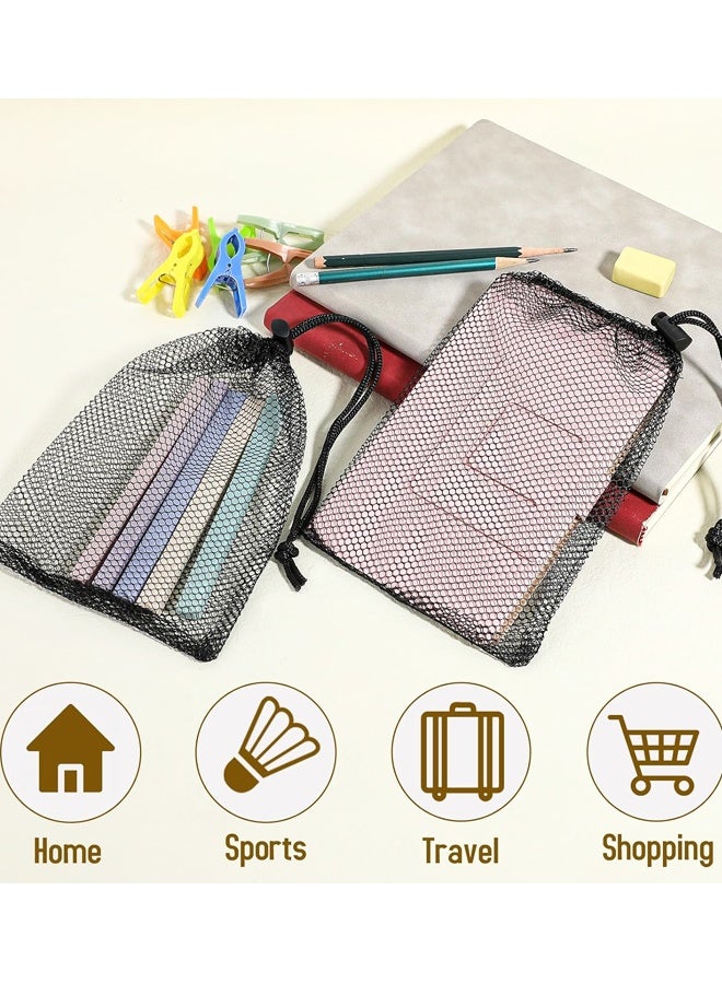 10PCS Black Mesh Drawstring Bags, Mini Nylon Storage Pouch for Travel Organization - Image 5