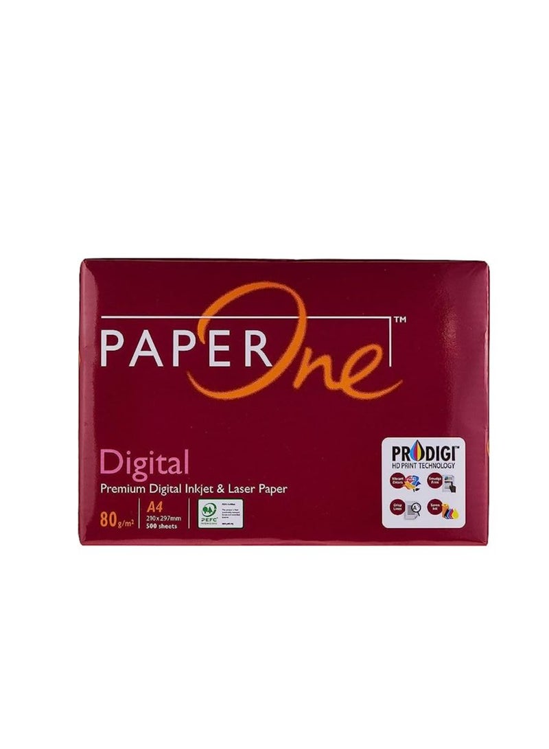 PaperOne ورقة واحدة 80 جرام في المتر المربع، مقاس A4، 5 رزمة في كل صندوق كرتوني - Image 3