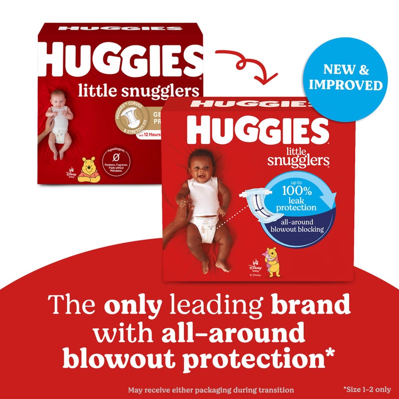 HUGGIES حفاضات هاجيز لحديثي الولادة، حفاضات ليتل سنجلرز للأطفال، حجم بريمي (حتى 6 أرطال)، 30 قطعة - Image 2