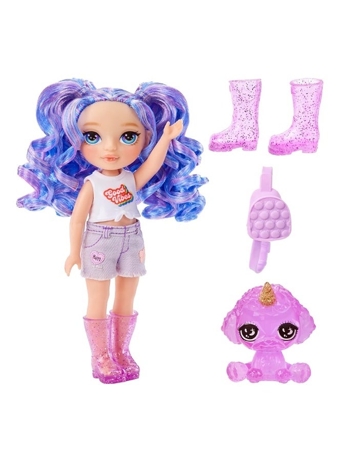 Rainbow High Littles  Amethyst Willow Purple 55 Posable Small Doll with Purse Magical Pet Dog Girls Toy Gift Kids Ages 412 Years - Image 5