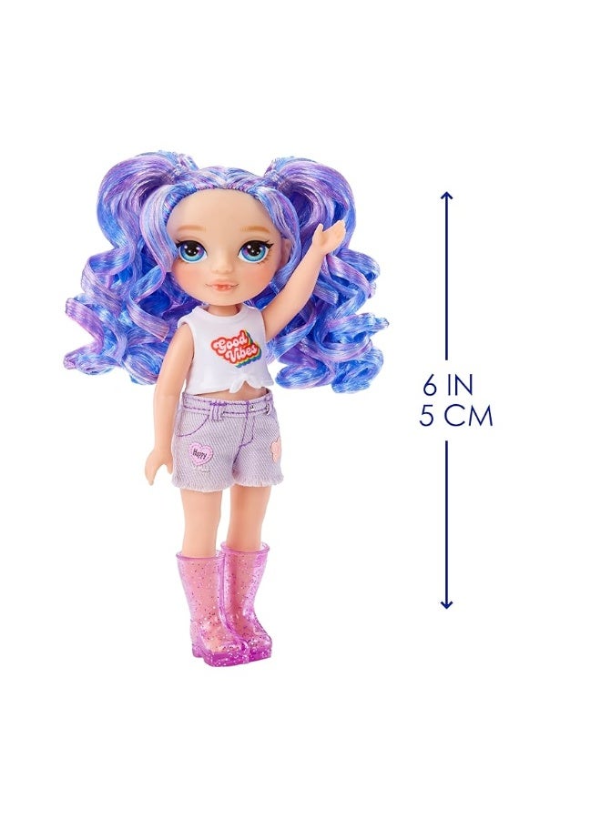 Rainbow High Littles  Amethyst Willow Purple 55 Posable Small Doll with Purse Magical Pet Dog Girls Toy Gift Kids Ages 412 Years - Image 4