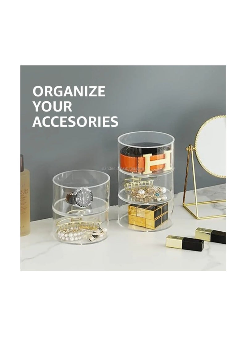 Generic 5 Layers Clear Acrylic Belt Organizer Rack Dust-Proof Multi-Purpose Closet Storage for Belt Jewelry Watches Accessory Display Case - Image 4
