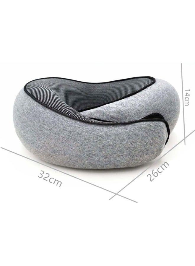 Bukela Travel Pillow for Airplane, 100% Memory Foam Neck Pillow, 360° Adjustable, Ergonomic Design & Portable Travel Accessory for Flights, Car & Home Travel Pillow Set With Carry Bag and Eye Mask - Image 2
