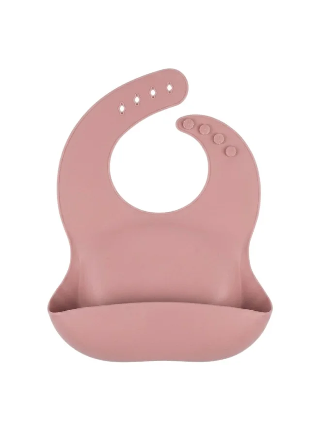 Bambimici Silicone Baby Bib – Solid Dusty Rose