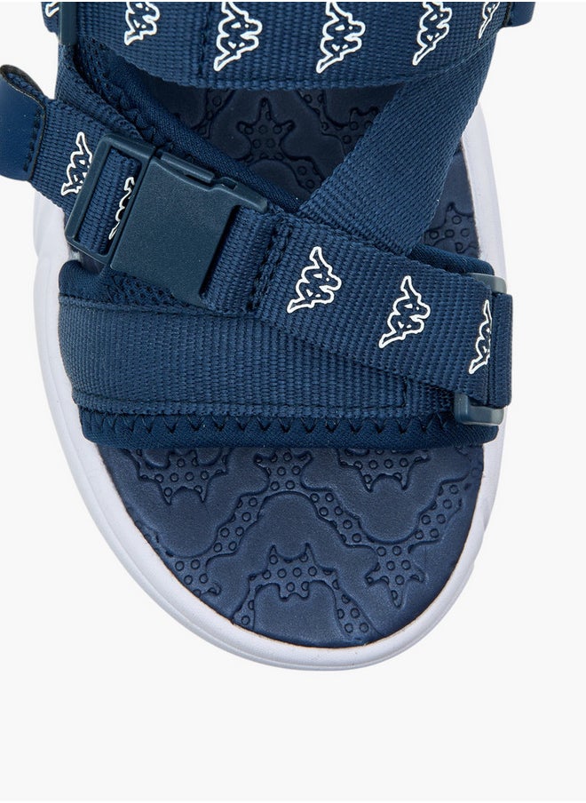 Boys' Logo Print Floaters with Hook and Loop Closure