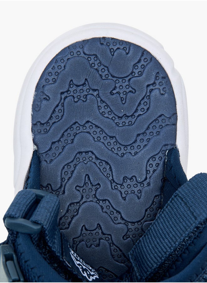 Boys' Logo Print Floaters with Hook and Loop Closure