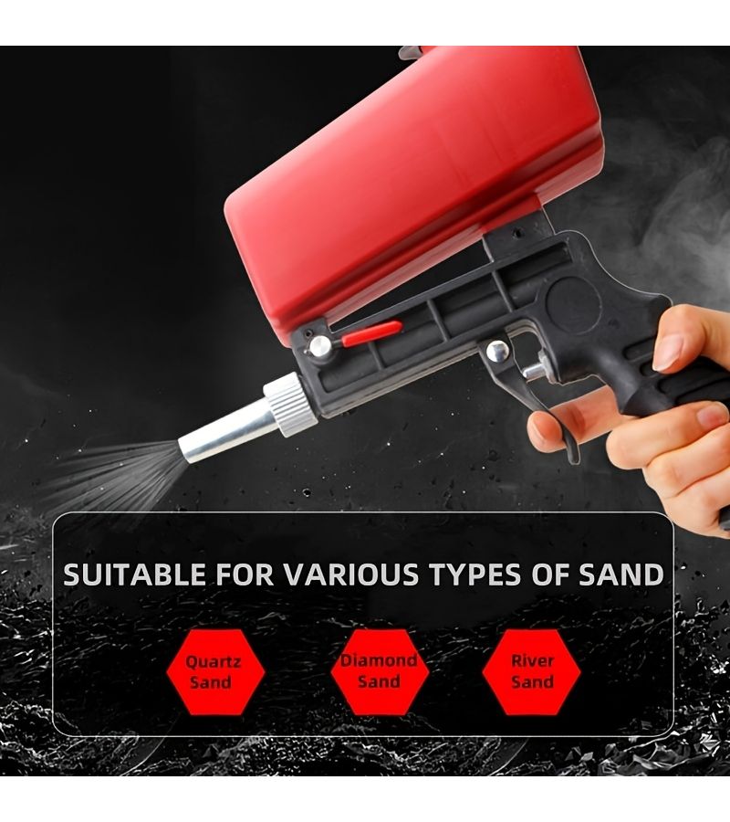 Professional Grade Pneumatic Sandblasting Gun Heavy Duty Adjustable Portable for Rust Removal - Image 4