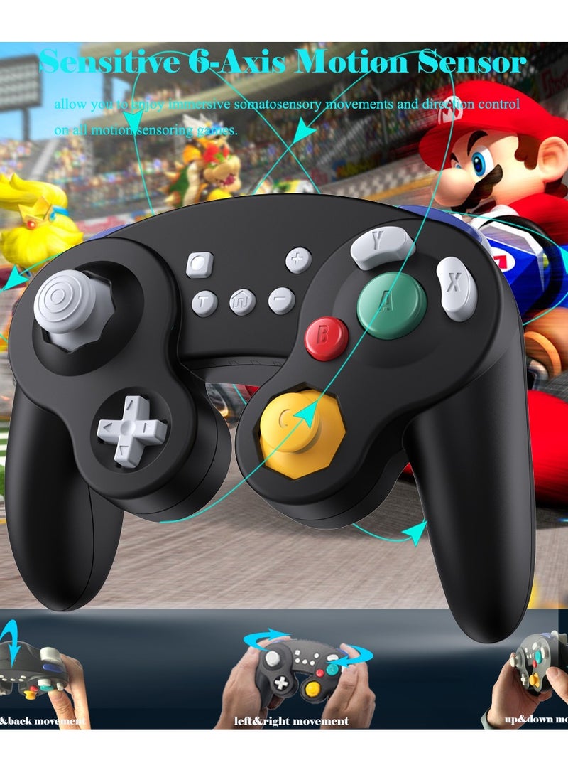 Exlene Gamecube Controller Switch, Wireless Pro Controller for Nintendo Switch/Lite/PC/Android/iOS/Steam, Support Wake Up, Motion, Adjustable Rumble, Turbo u0026 Auto Turbo - Image 4
