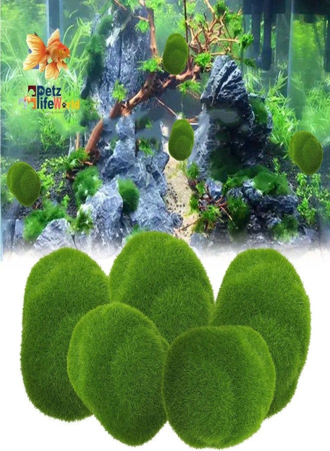 VAYINATO® (Pack of 3) Aquarium Artificial Moss Rocks Decorative, Green Moss Balls, Moss Stones, Green Moss Covered Stones by Petzlifeworld - Image 2