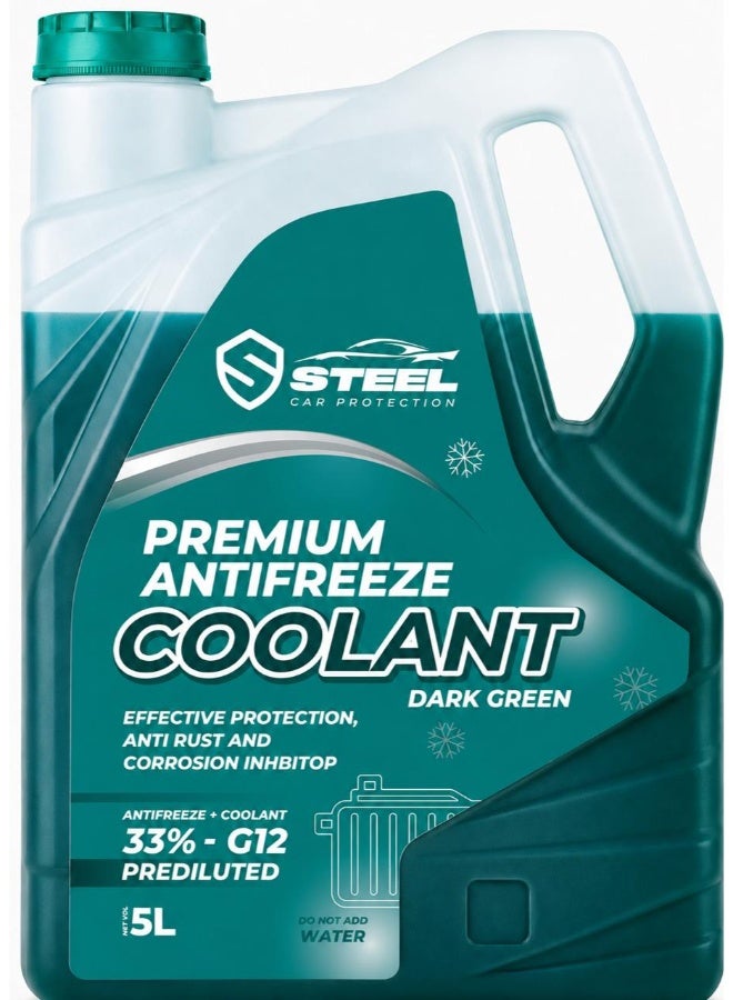 SHIELD STEEL ANTIFRREZE  GREEN COOLANT  33% 5 Liters