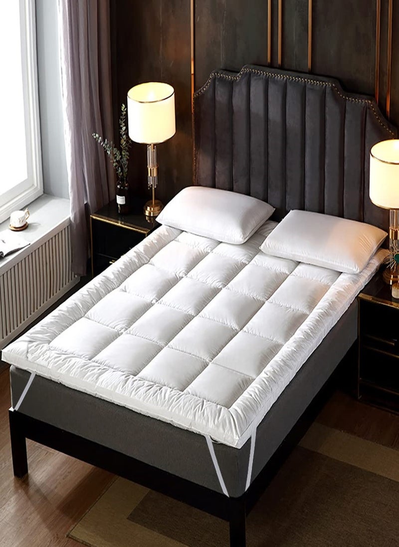 Blueberry Mattress Topper Elastic Corner Straps 6cm Height 200x200cm - Image 1