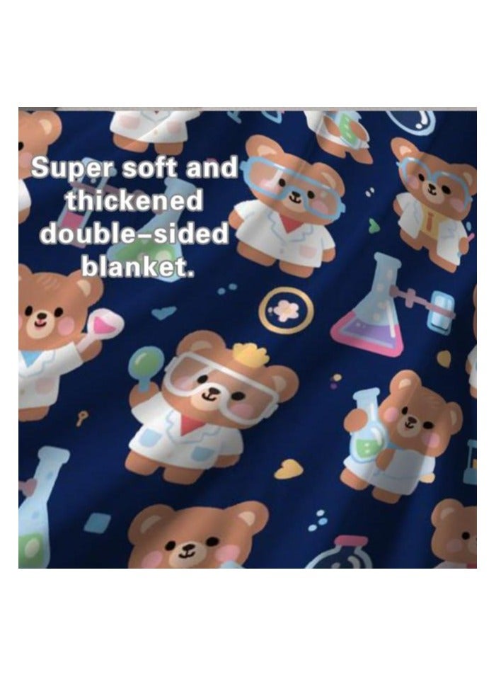 general Flannel thin blanket (warm and comfortable, suitable for sleep, gaming, dust removal and sandproof) 150cm*200cm - 1054 - Image 1