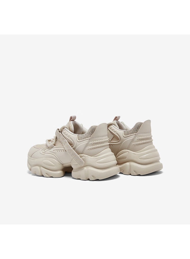 Basto  Autumn Dad Sneakers Outdoor Sports Thick Sole Height Increasing Women's Casual Shoes D3717cm5 Apricot 39 - Image 2