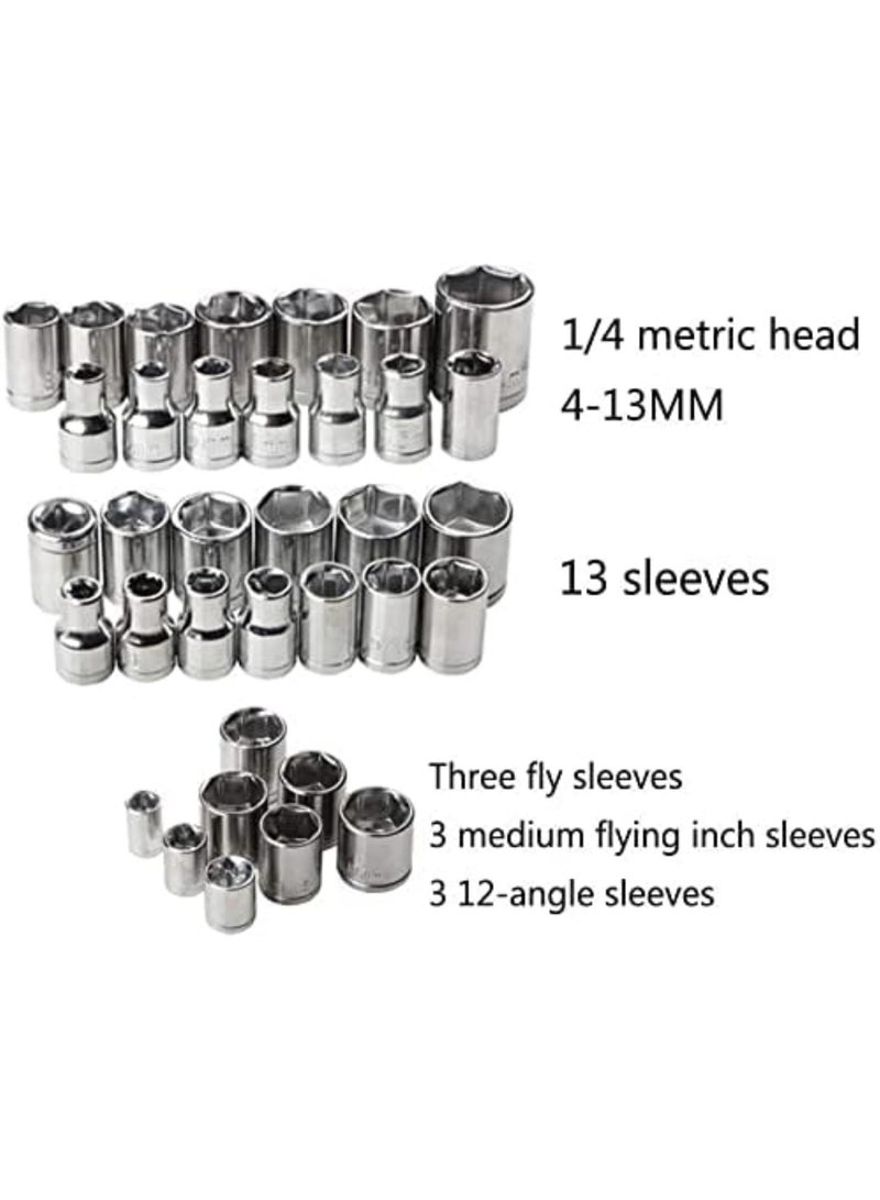 GGOOT Ratchet Wrench Socket Wrench Set Tool Set Torque Wrench Combination Bit Household Hardware Tools a Set Socket Car Repair Tool Ratchet Set 40Pcs 1108  - Image 2