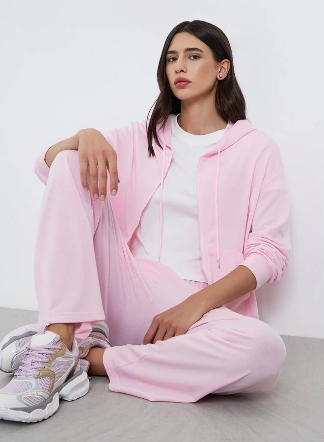Styli Pink Zip Up Hoodie and Joggers Co-ords