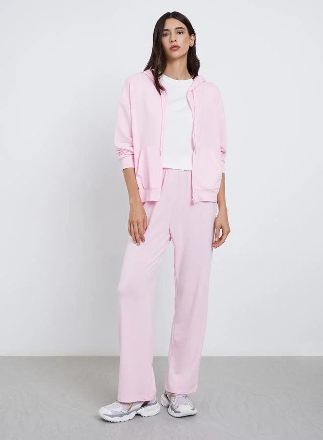 Styli Styli Pink Zip Up Hoodie and Joggers Co-ords