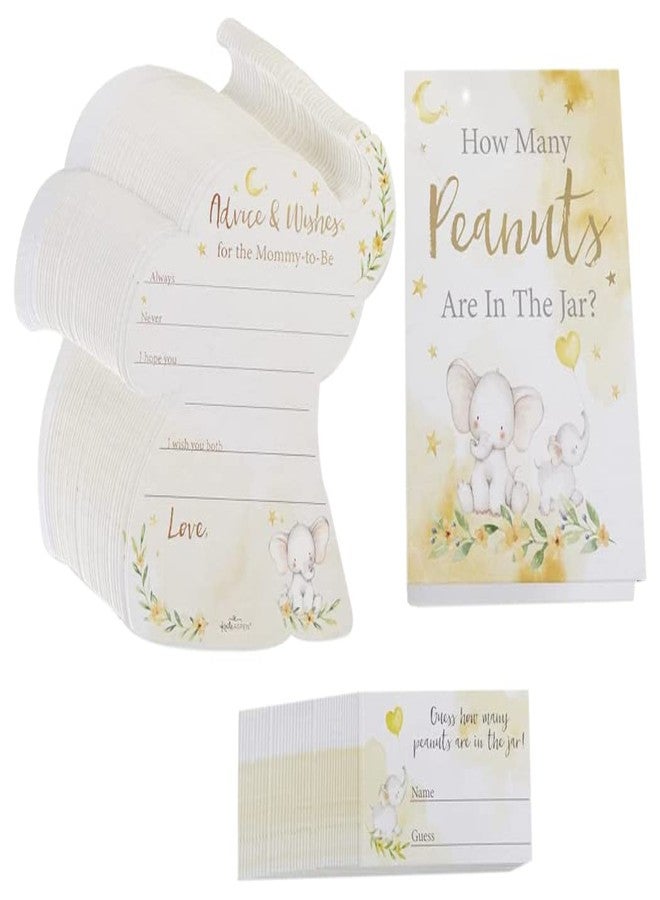 Kate Aspen Elephant Baby Card & Baby Game Little Peanut, One Size, Shower Advice Card & Game (Set of 50),28572NA - Image 1