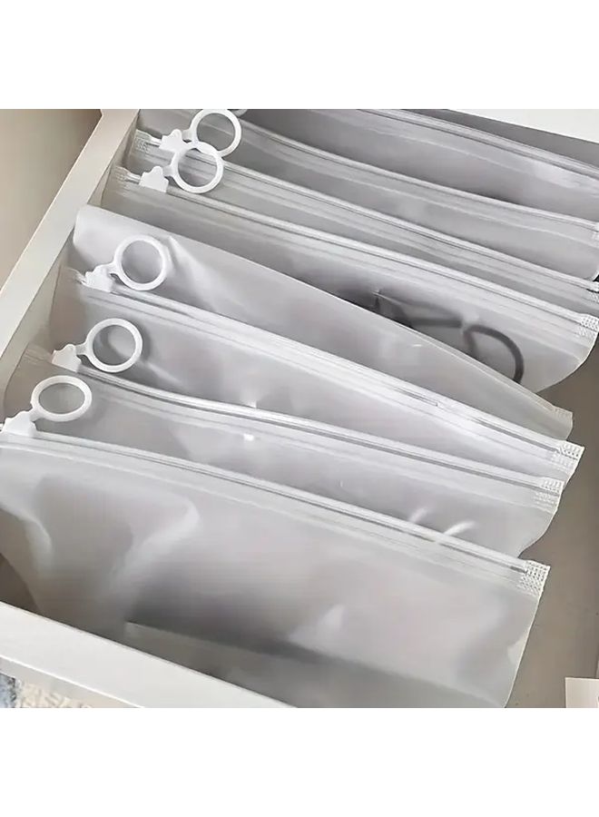 20/50Pcs Transparent Reusable Travel Storage Bags With Hanging Loop Zipper Closure Portable Cosmetic Organizers - Image 1